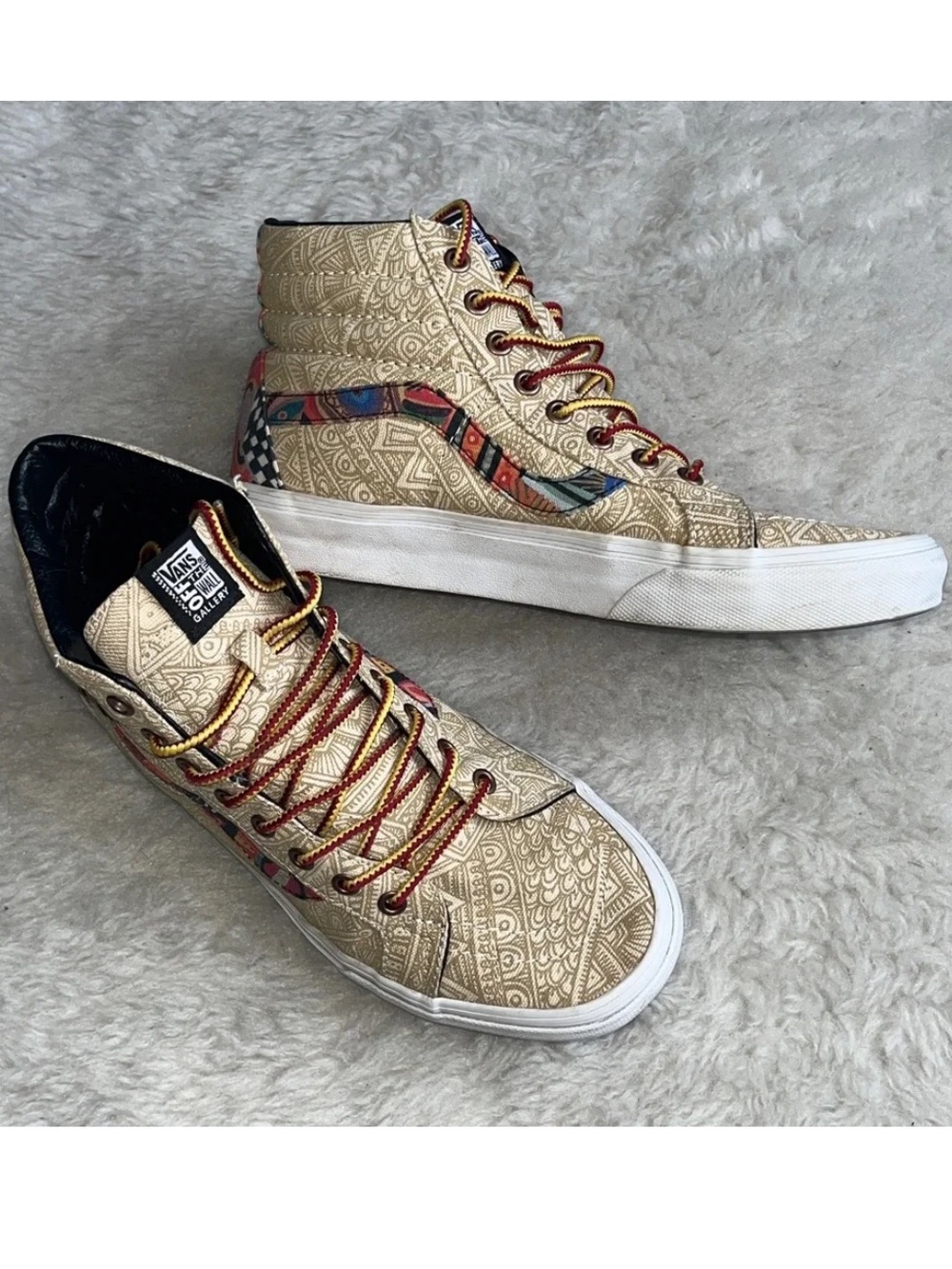 Vans Sk8-Hi Zio Ziegler Tribal Art OTW Gallery Reissue ladies size 9 / men’s 7.5